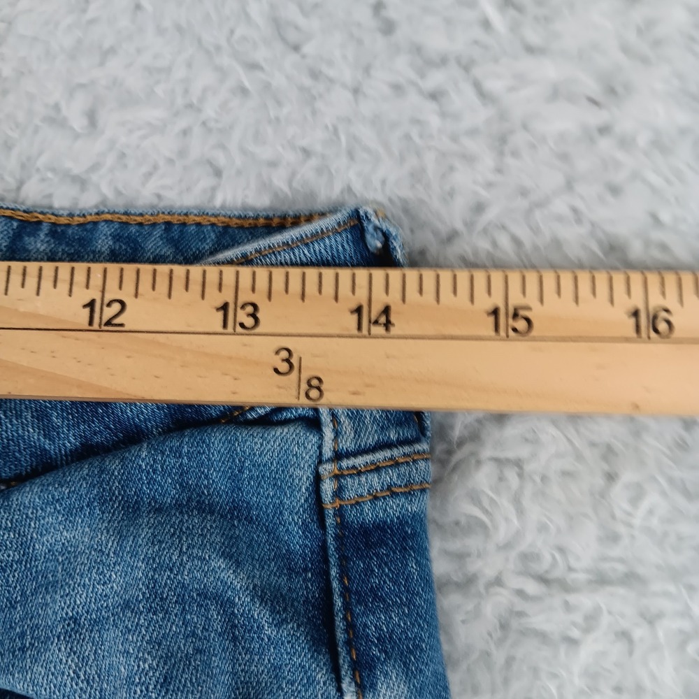 Zara Premium Denim The Skinny Jeans Blue High Rise Frayed Hem Womens Size 8 - Picture 5 of 9